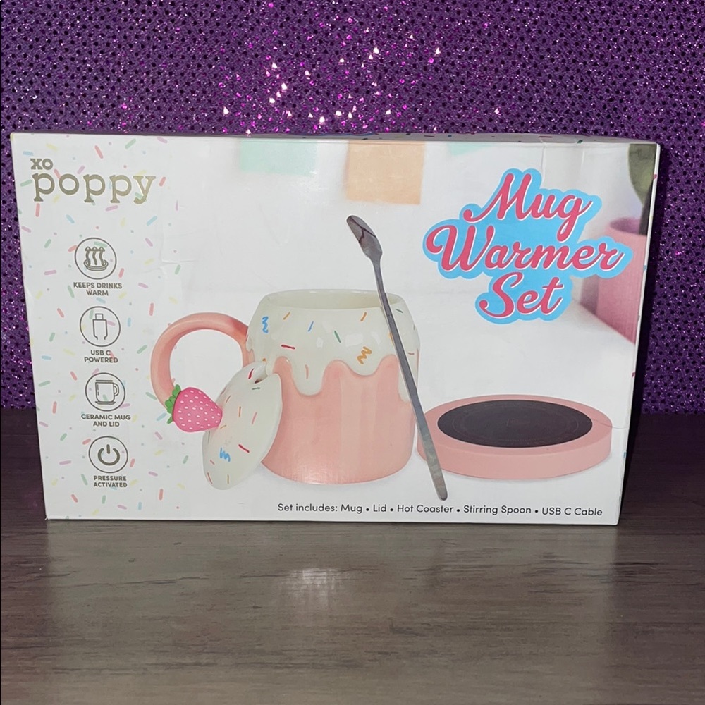 Colorful Poppy Mug Warmer Set